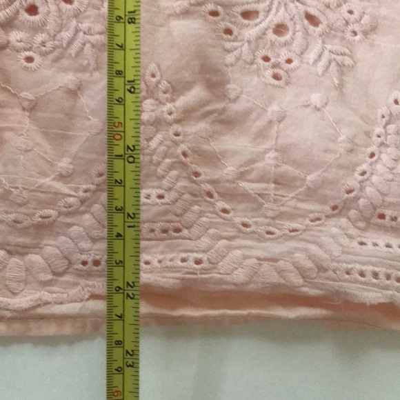 Blush Pink Embroidered Sleeveless Blouse M - Picture 6 of 6